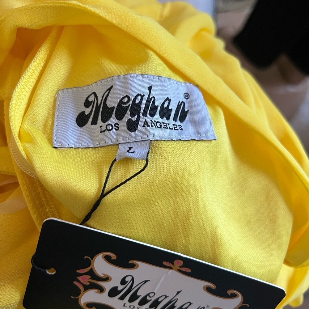 Meghan LA One Shoulder Yellow Dress - Picture 4 of 4
